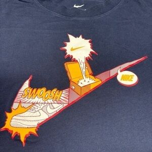 Nike Shirt Mens Small Crewneck Graphic Tee Swoosh Casual Basic Activewear Sports